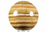 Polished Rainbow Onyx Stone Sphere - Arizona #370896-1